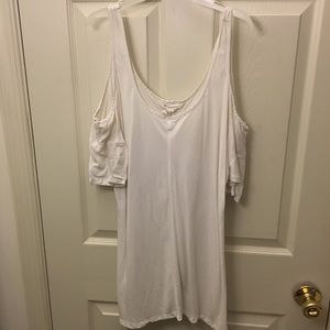 BCBGeneration white open shoulder blouse shirt